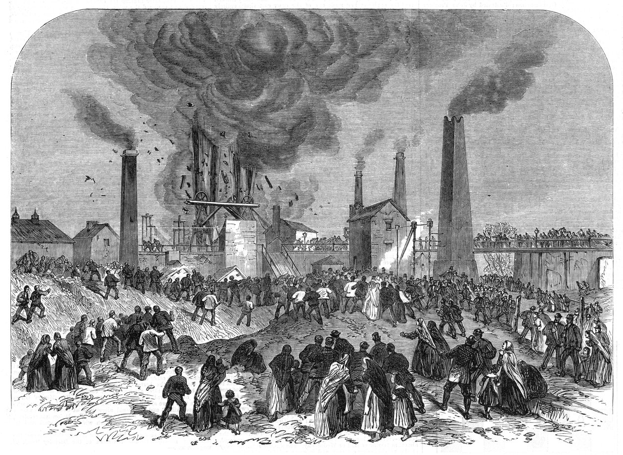 Hiilikaivoskatastrofi, Oaks Colliery, Barnsley, Yorkshire, joulukuu 1866 tekijältä Unbekannt