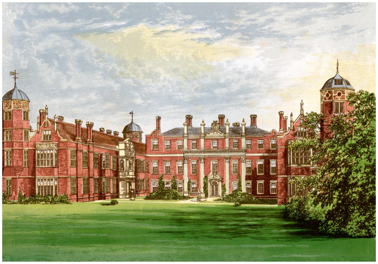 Cobham Hall, Kent, Darnleyn jaarlin koti, vuodelta 1880 tekijältä Unbekannt