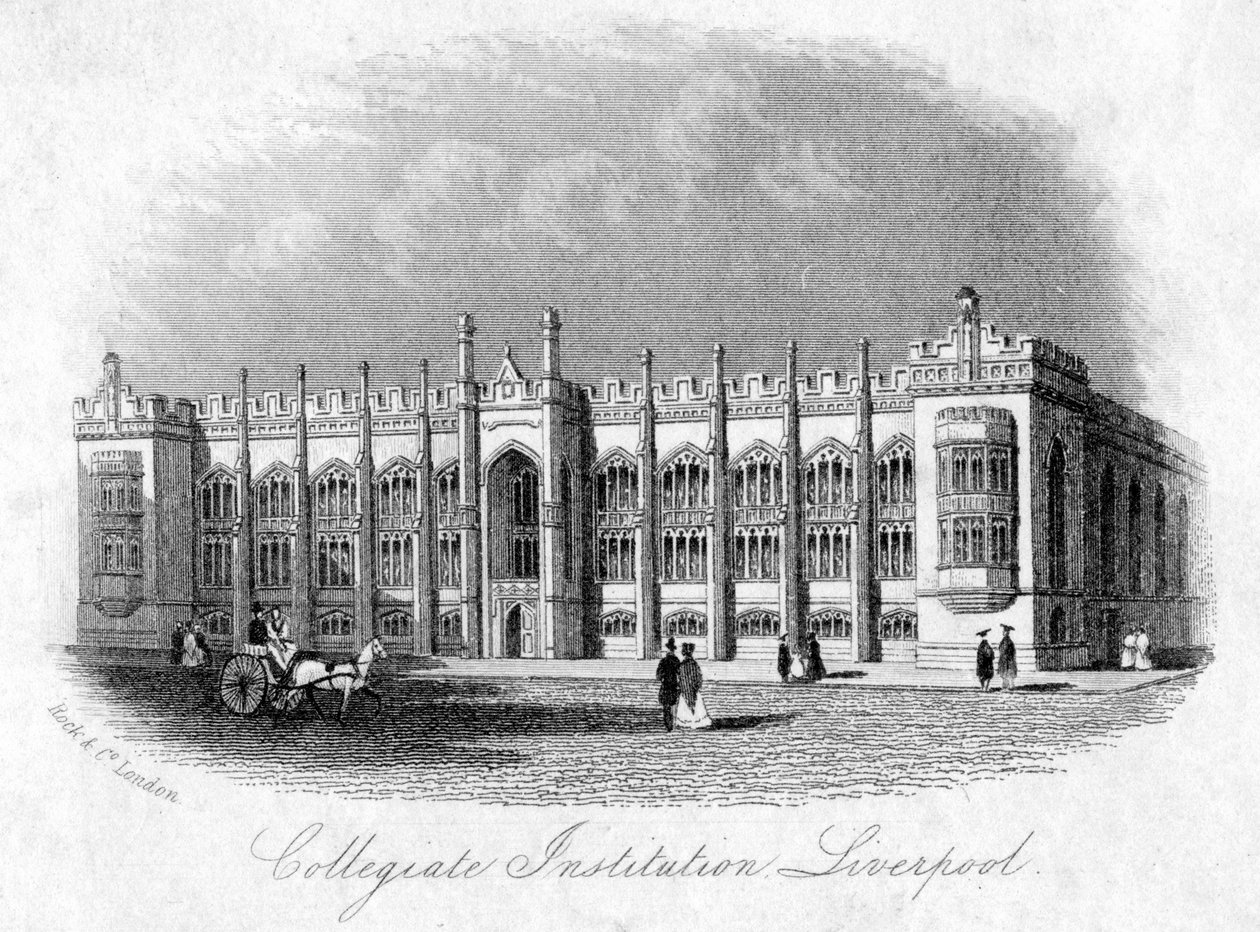 College Institution, Liverpool, 1870-luku tekijältä Unbekannt