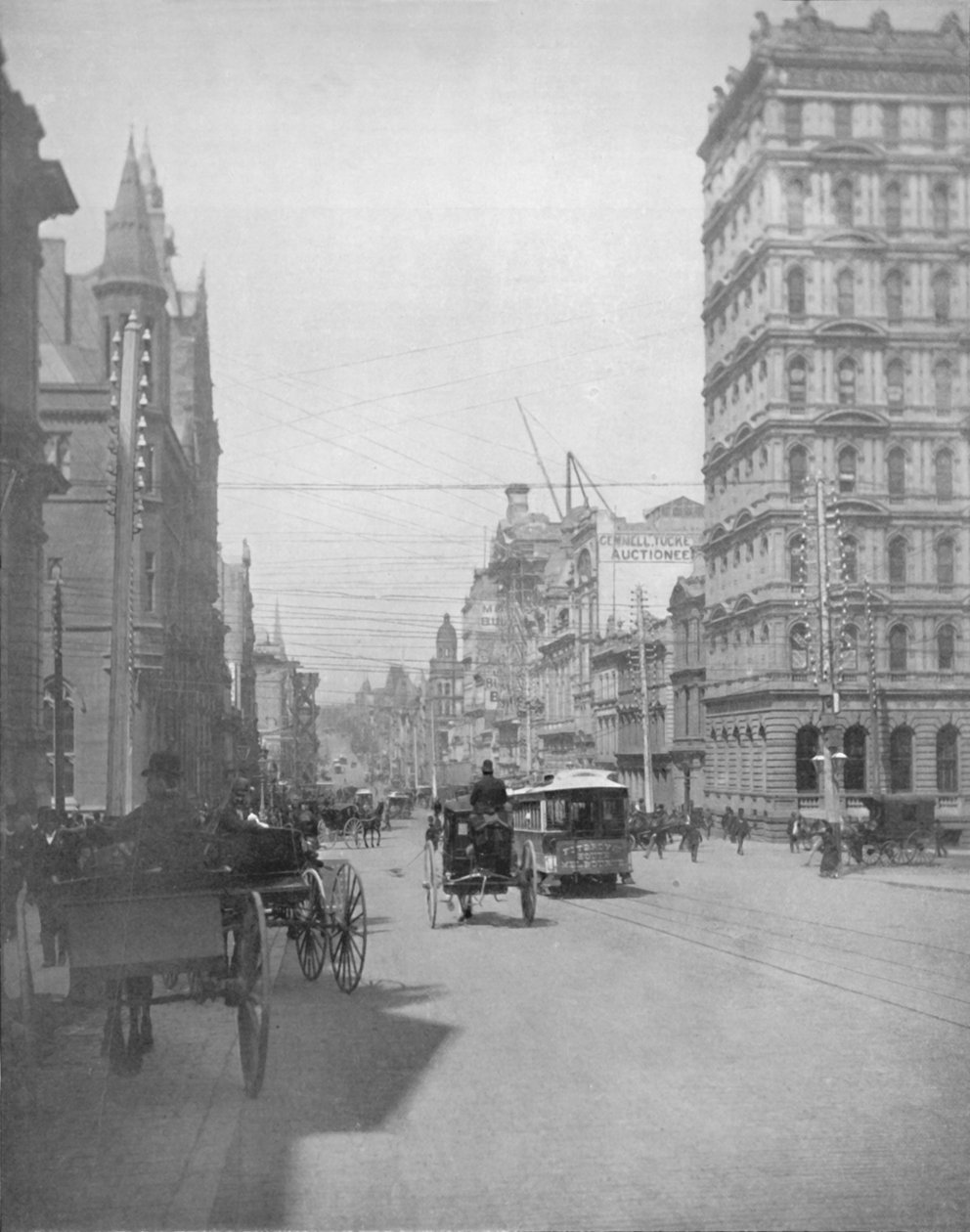 Collins Street, Melbourne, 1800-luku tekijältä Unbekannt