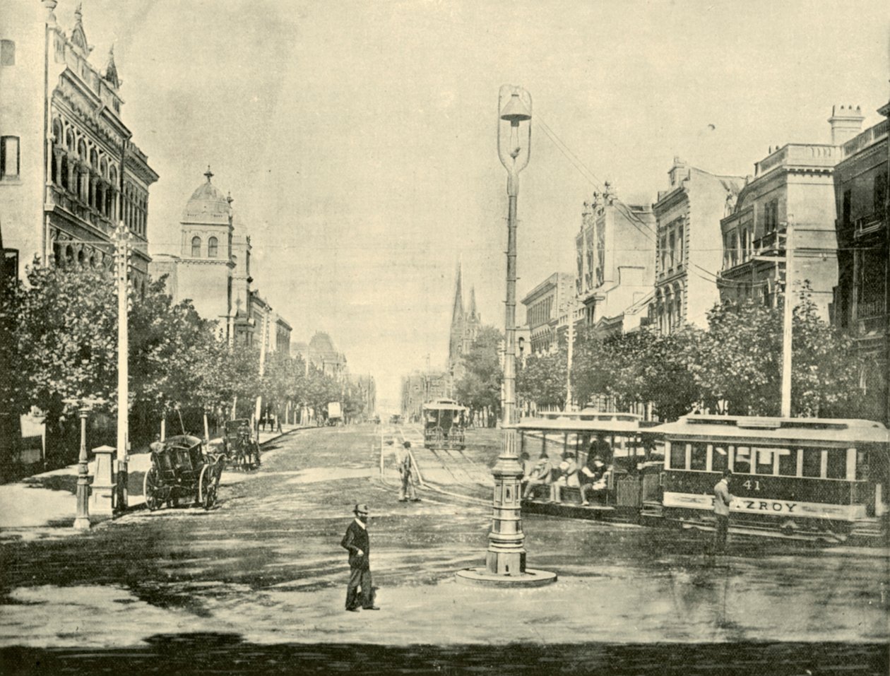 Collins Street, Melbourne, Treasury Buildings, 1901. tekijältä Unbekannt