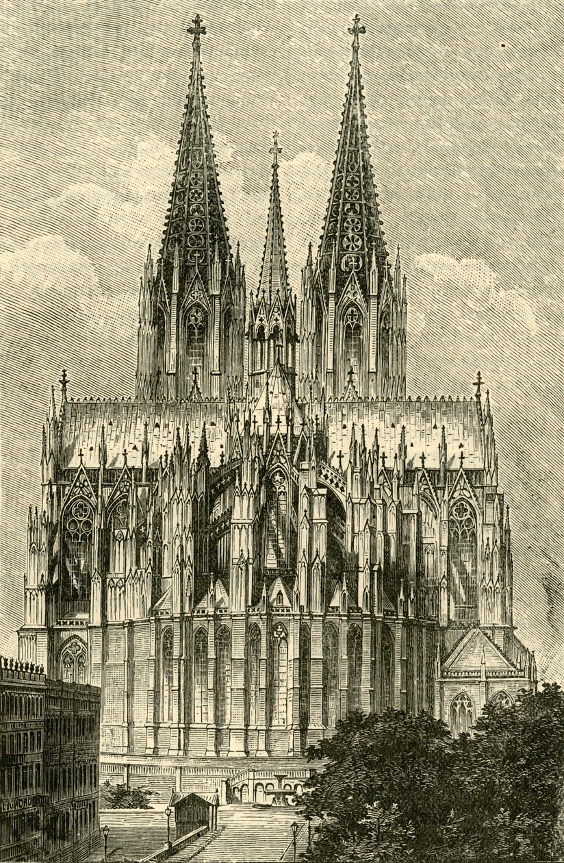 Kölnin tuomiokirkko, idästä, 1890. tekijältä Unbekannt