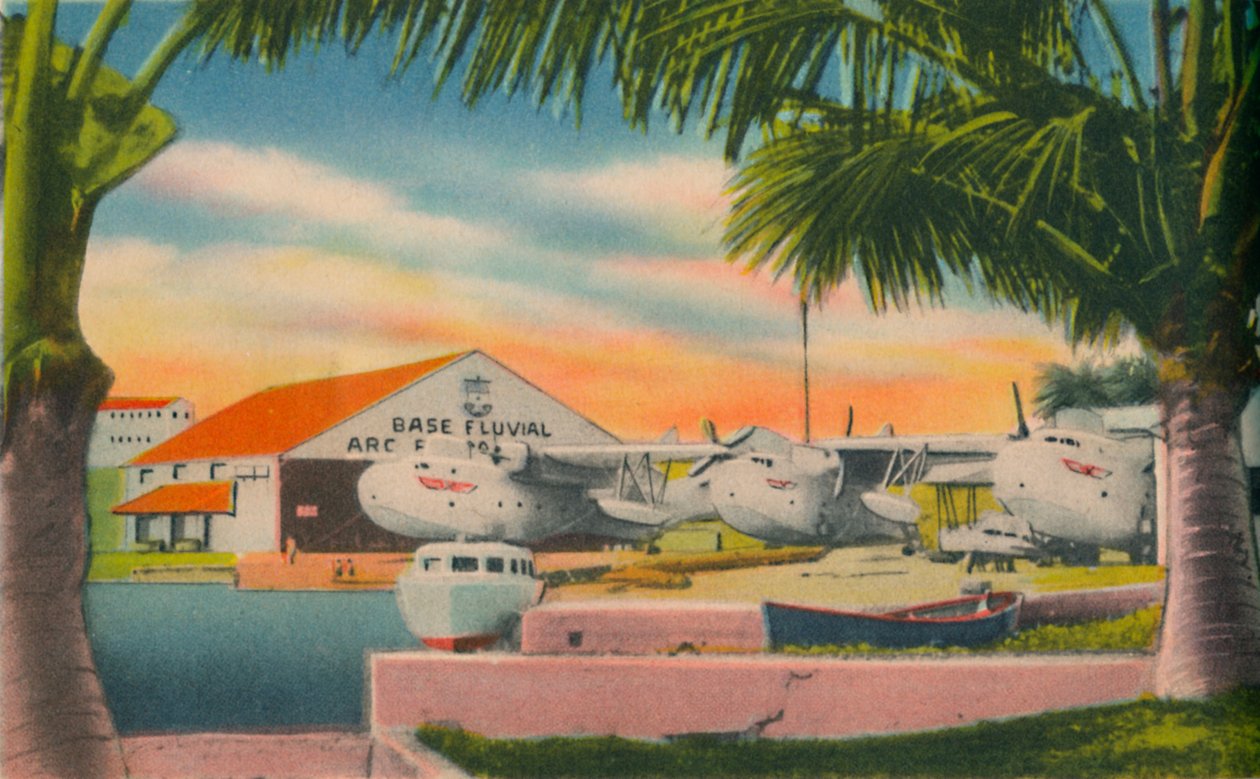 Kolumbian laivaston joen tukikohta, Barranquilla, 1940-luku tekijältä Unbekannt