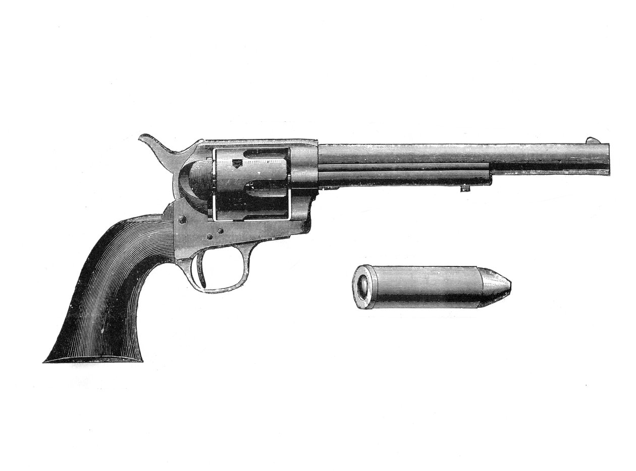 Colt Frontier revolveri, keksi Samuel Colt 1814-62, c1890 tekijältä Unbekannt