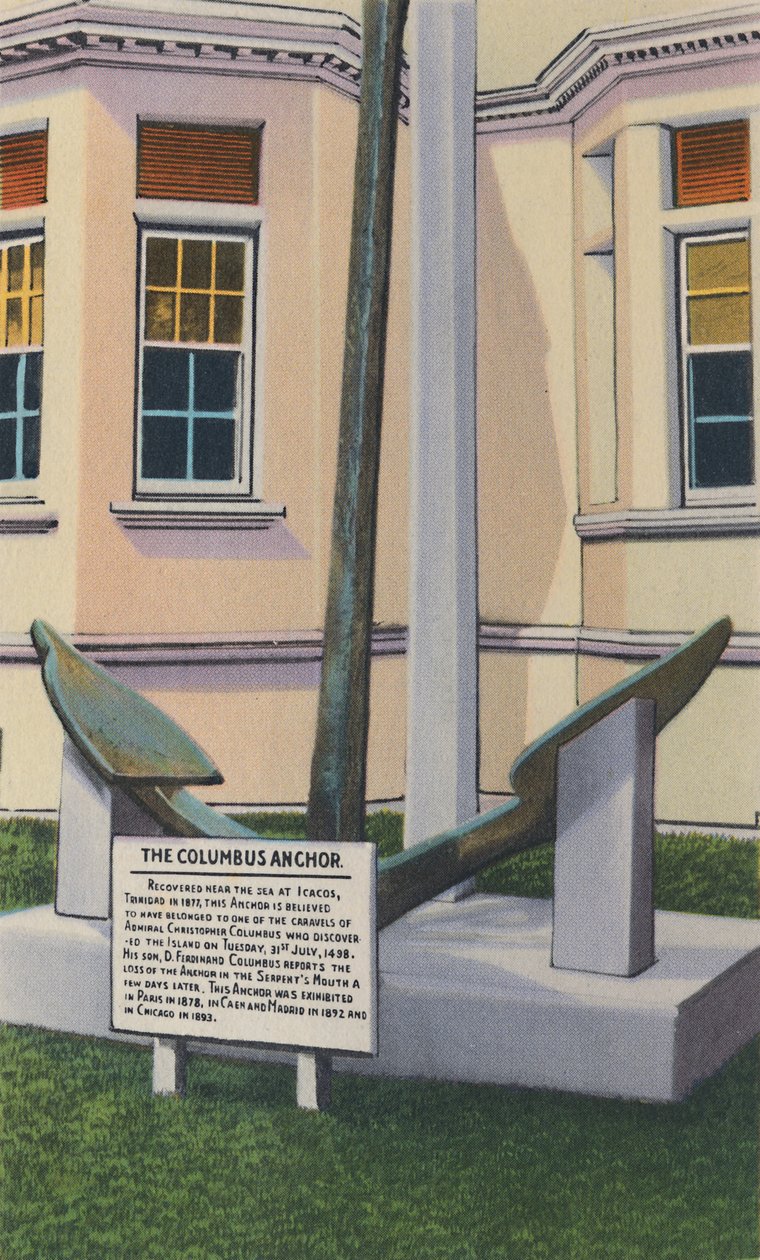 Columbus Anchor, Victoria Institute, Port of Spain, Trinidad, B.W.I., 1940-luku. tekijältä Unbekannt