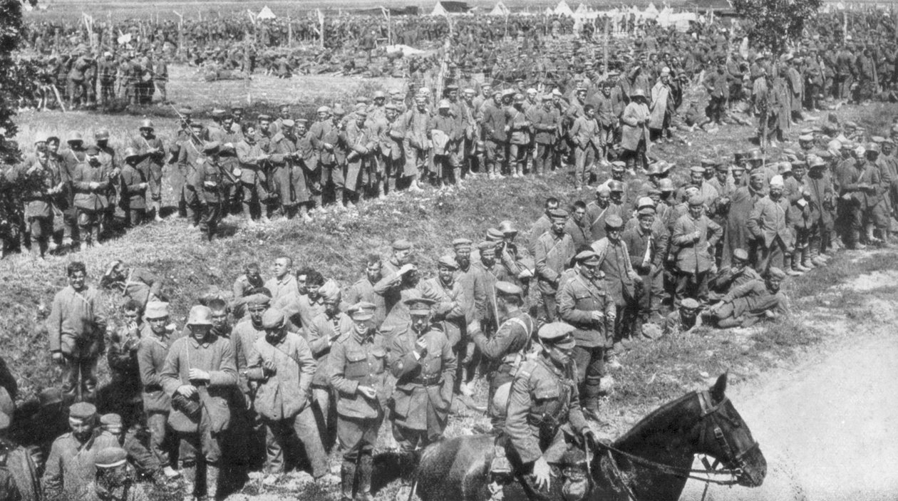Saksalaisten vankien pylväät, Somme, Ranska, 1918 tekijältä Unbekannt
