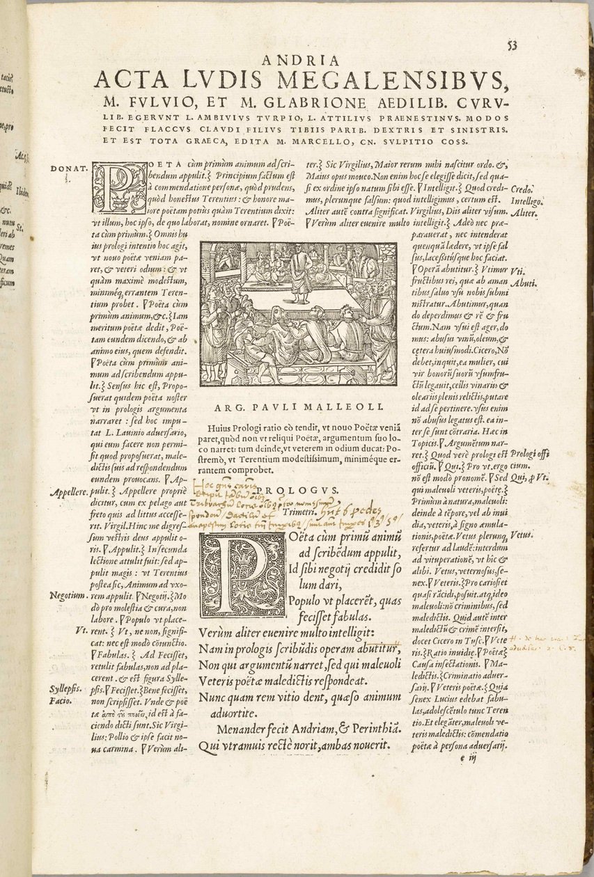 Jean de Roignyn komediat Terencestä, 1552. tekijältä Unbekannt