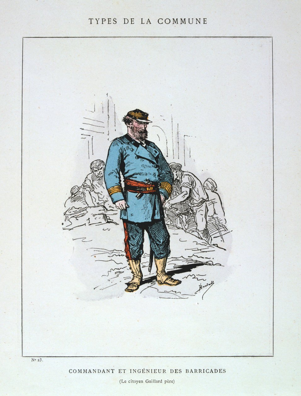 Barrikadien komentaja ja insinööri, Pariisin kommuuni, 1871. tekijältä Unbekannt