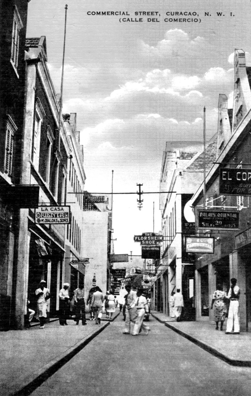 Commercial Street, Curacao, Alankomaiden Antillit, 1900-luku tekijältä Unbekannt