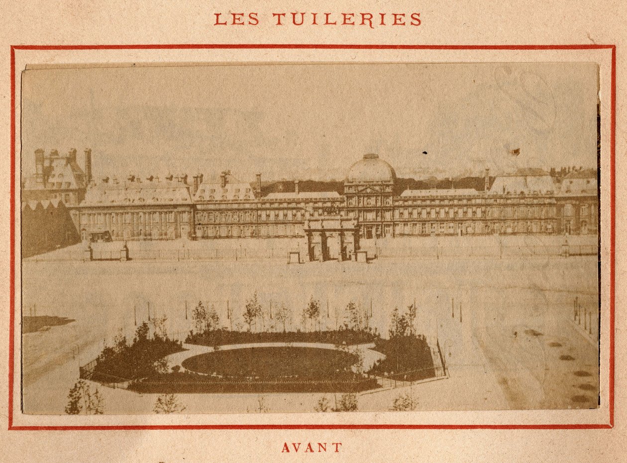 Pariisin kunta (1871): näkymä Palais des Tuileries