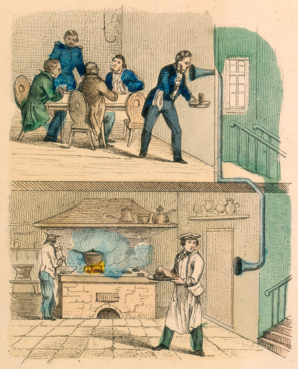 Viestintä puheputkella, c1850 tekijältä Unbekannt