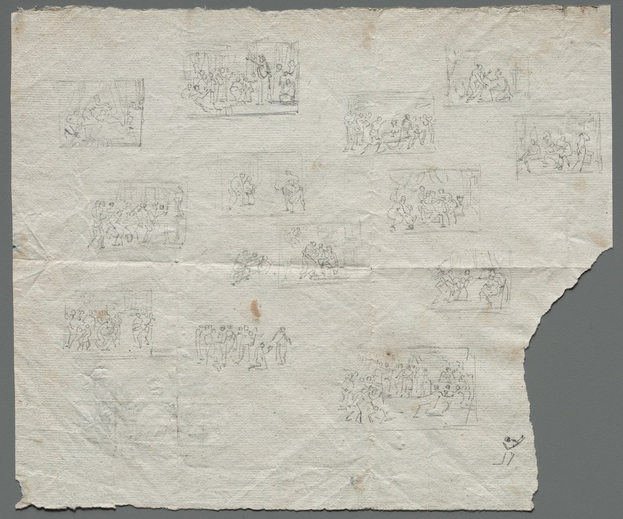 Sävellysluonnoksia Rafaelin ja muiden taiteilijoiden mukaan recto, n. 1800. tekijältä Unbekannt