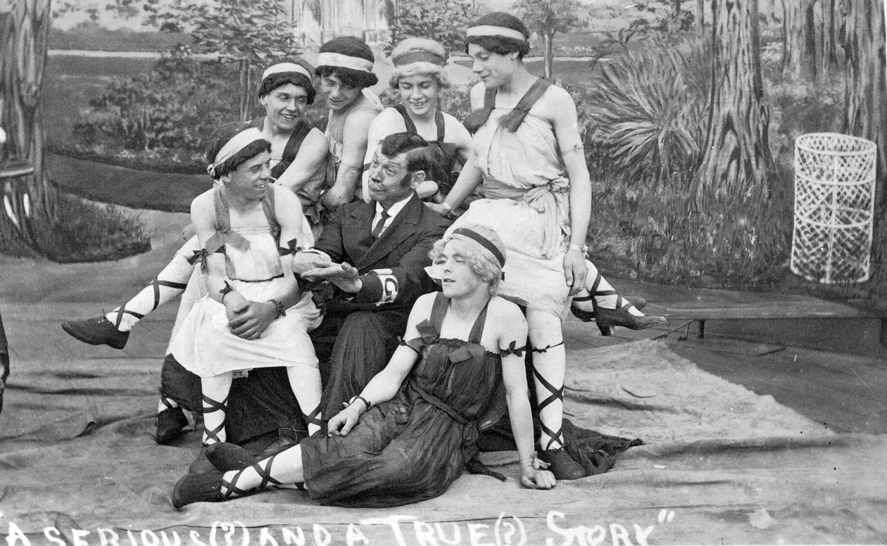Konserttibileet HMS Royal Oakilla, n. 1915 (b/w kuva) tekijältä Unbekannt