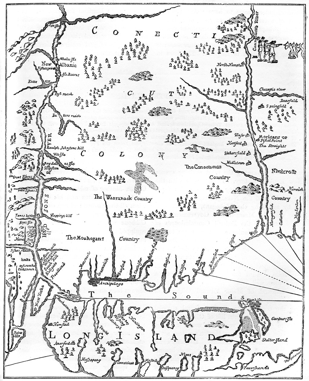 Connecticut, 1600-luku vuonna 1880 tekijältä Unbekannt