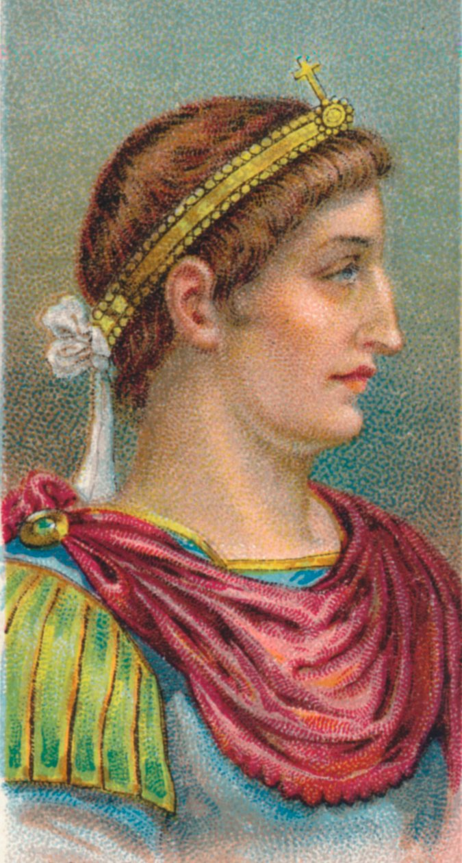Konstantinus Suuri c273-337, Rooman keisari, 1924 tekijältä Unbekannt