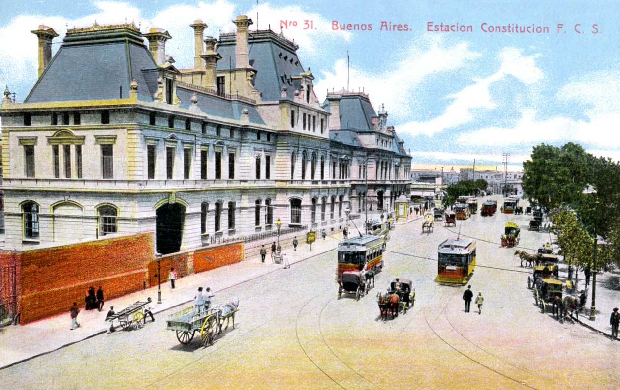 Constitution Station, Buenos Aires, Argentiina, 1900-luku tekijältä Unbekannt