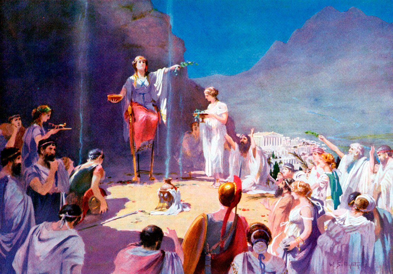 Delphic Oracle -konsultointi, 1800-luku tekijältä Unbekannt