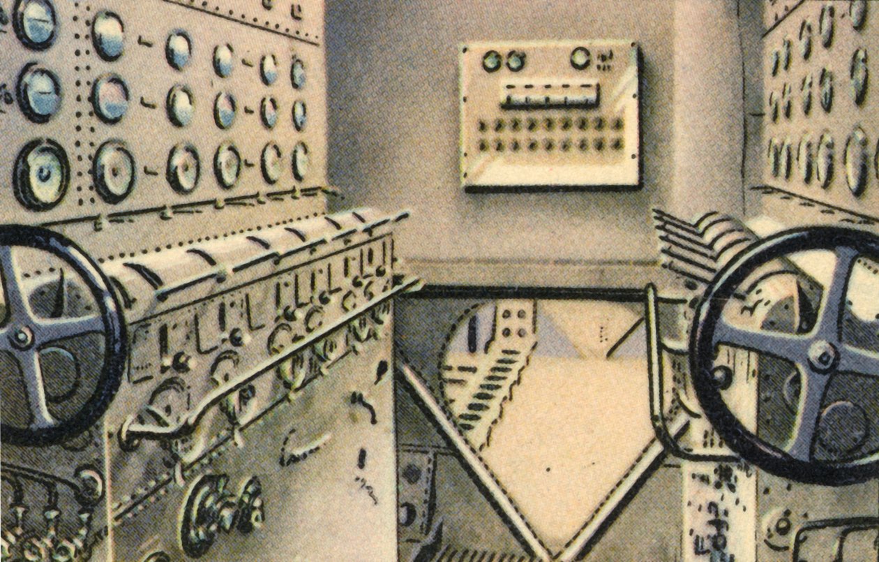 Valvomo Dornier Do X -lentoveneessä, 1920-luku, 1932. tekijältä Unbekannt
