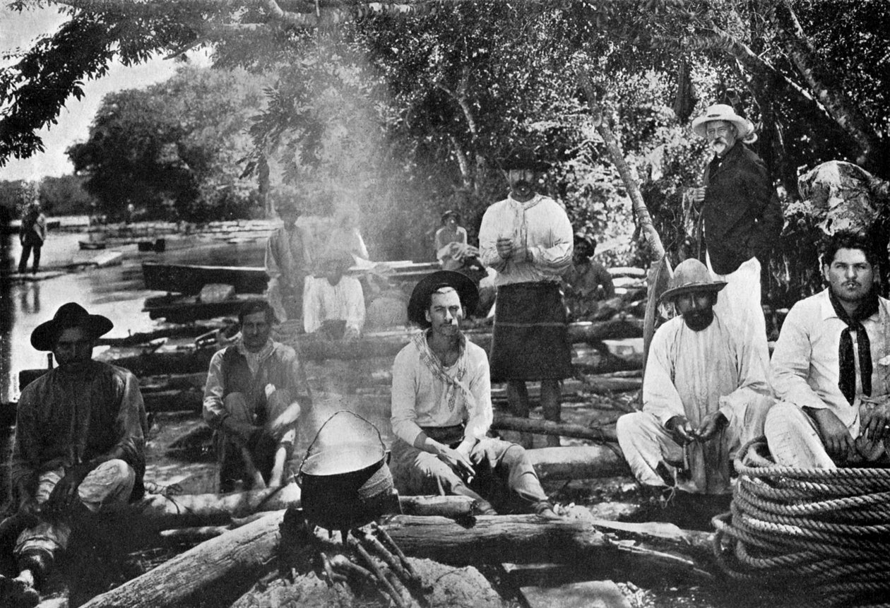 Ruoanlaitto lautalla, Paraguay, 1911 tekijältä Unbekannt