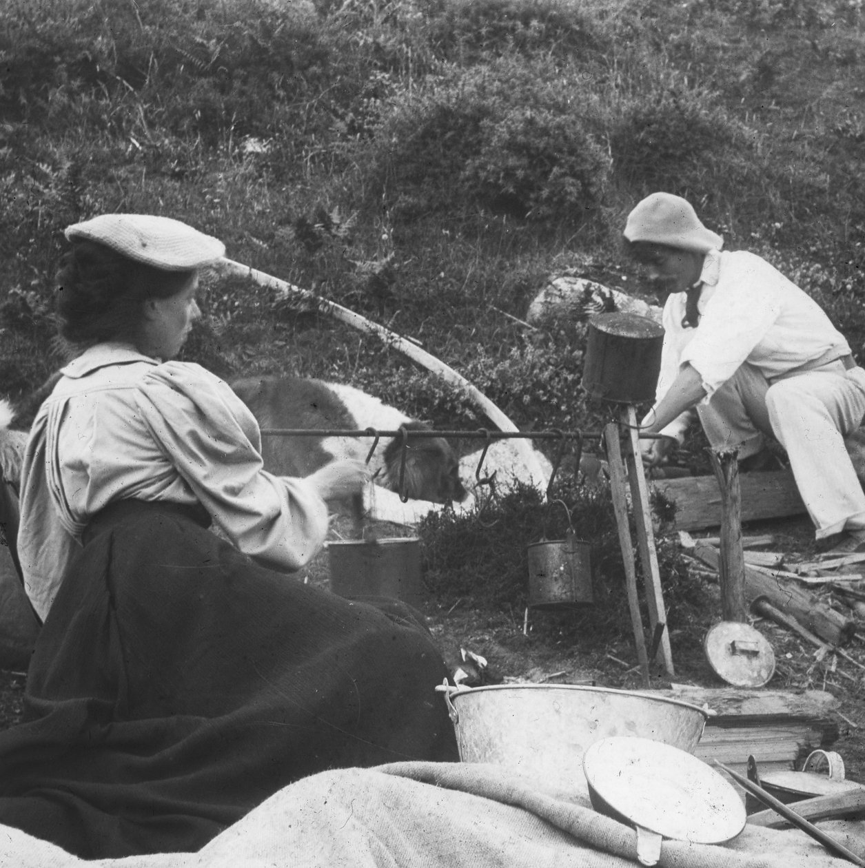 Ruoanlaitto tulella, 1900-luvun alku tekijältä Unbekannt