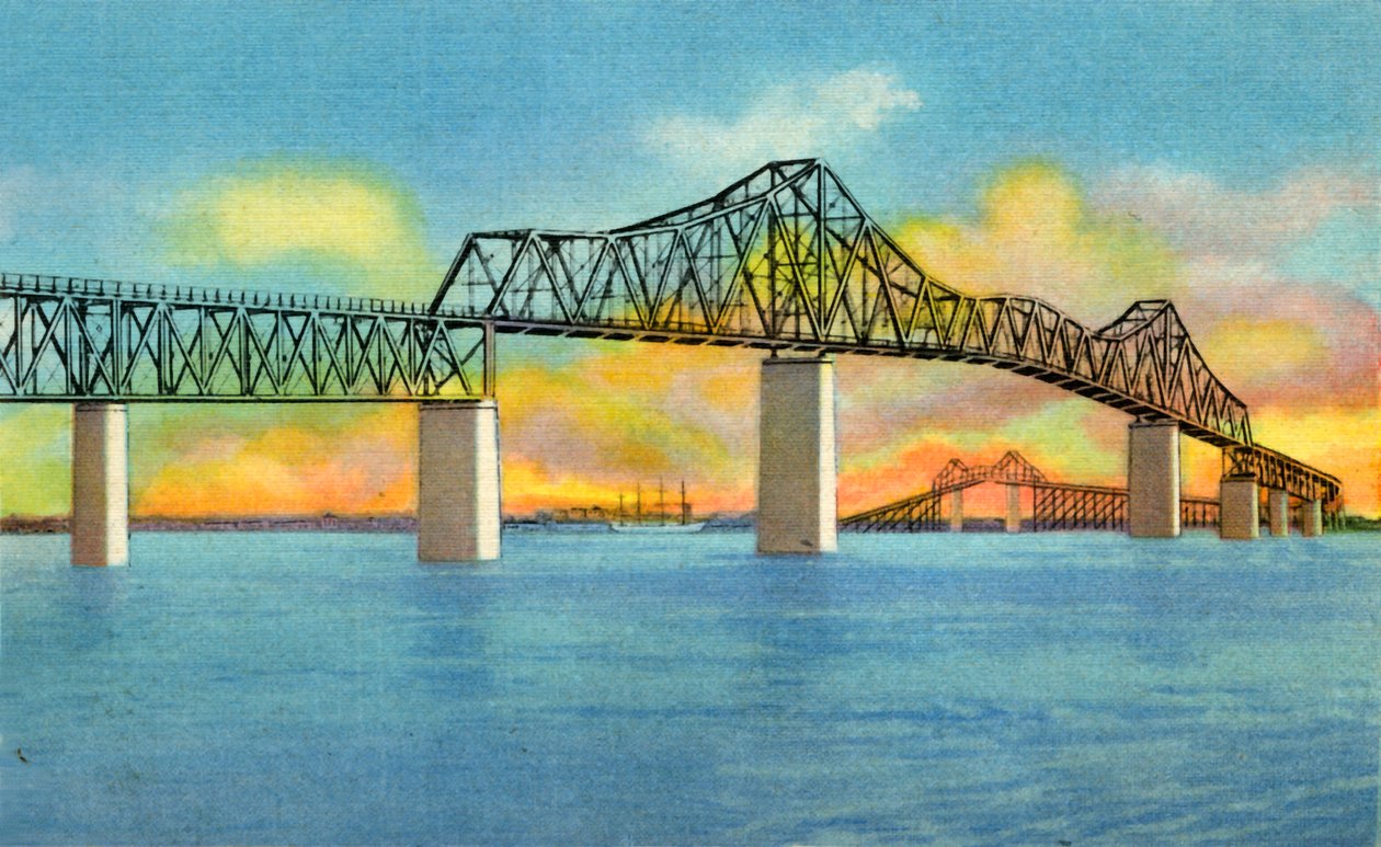 Cooper River Bridge, Charleston, S.C., 1942. tekijältä Unbekannt