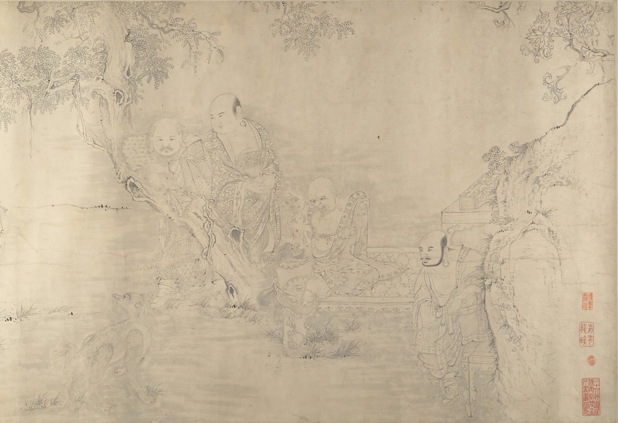 Kopio The Sixteen Luohansin jälkeen, 1800-1900-luvun alku. tekijältä Unbekannt