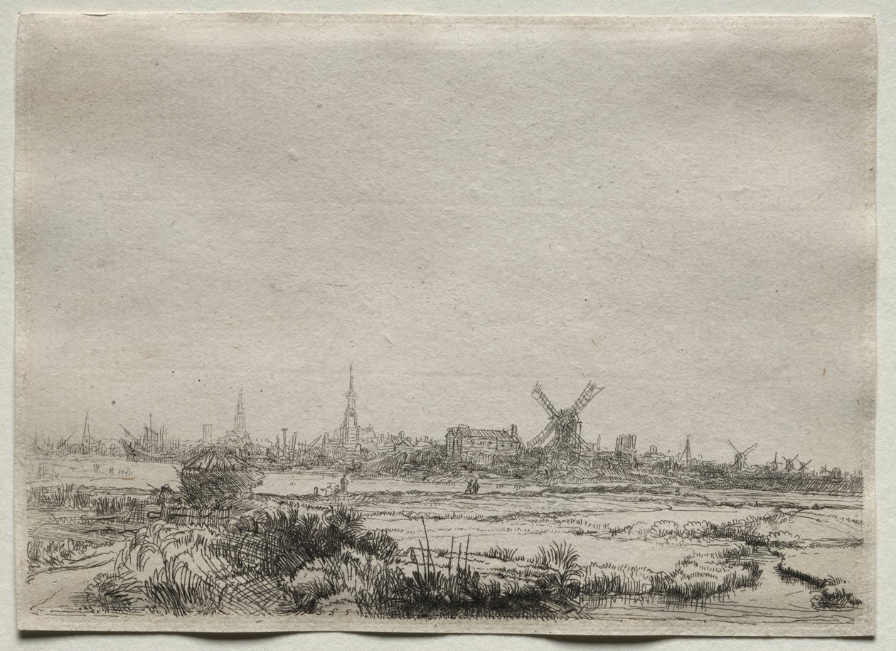 Kopio Amsterdamin näkymistä luoteesta, 1700-luku. tekijältä Unbekannt