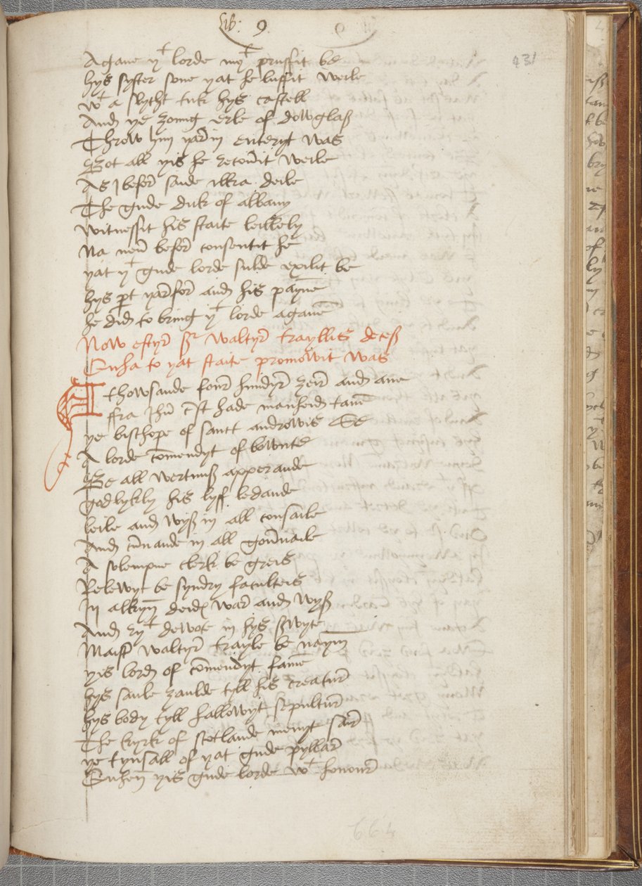 Kopio Chronicle Andrew of Wyntoun, Fol 431 recto, n. 1550 (muste paperille) tekijältä Unbekannt