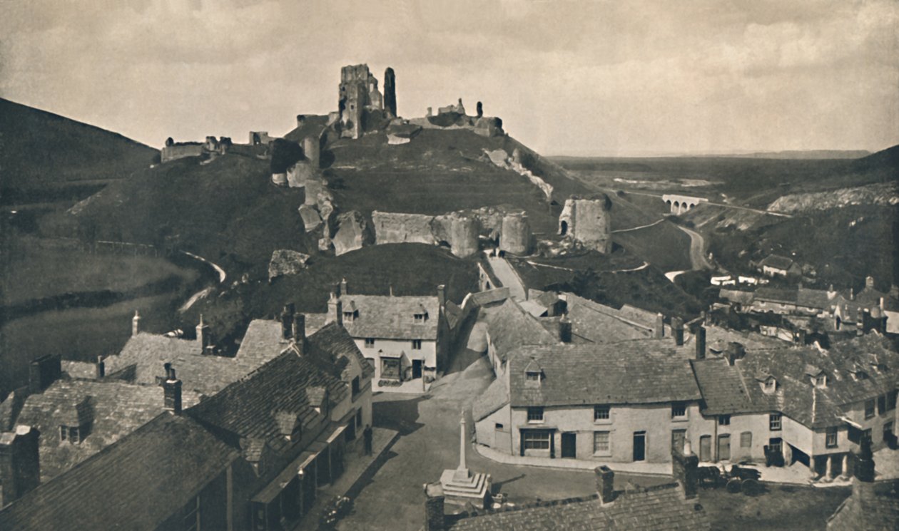 Corfen linna, Dorset, vuodelta 1910 tekijältä Unbekannt