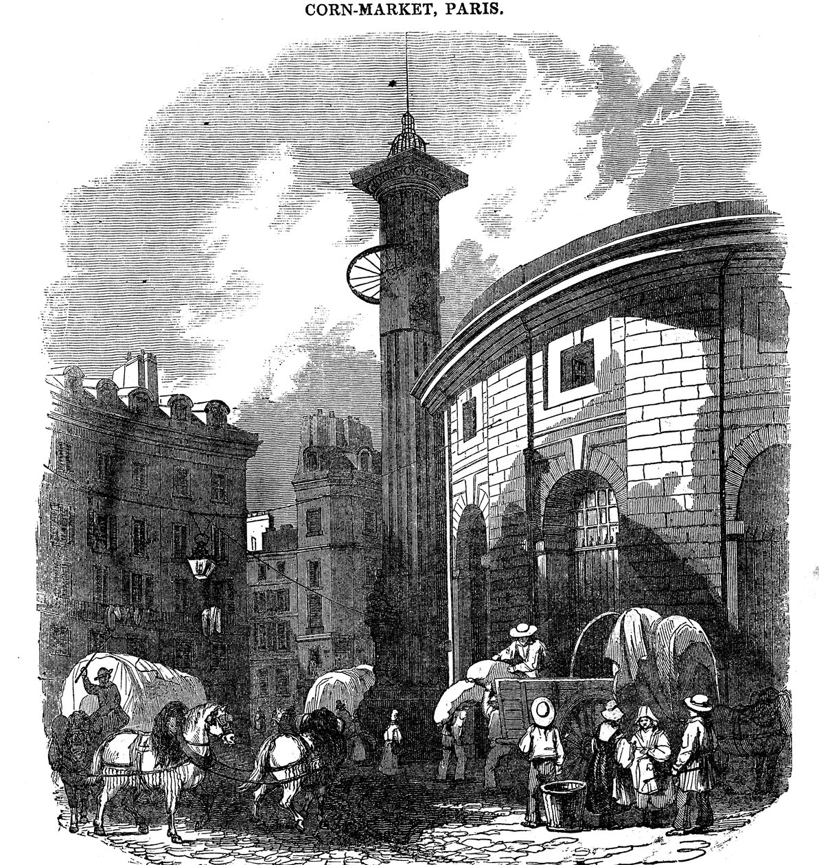 Corn-Market, Pariisi, 1836 tekijältä Unbekannt
