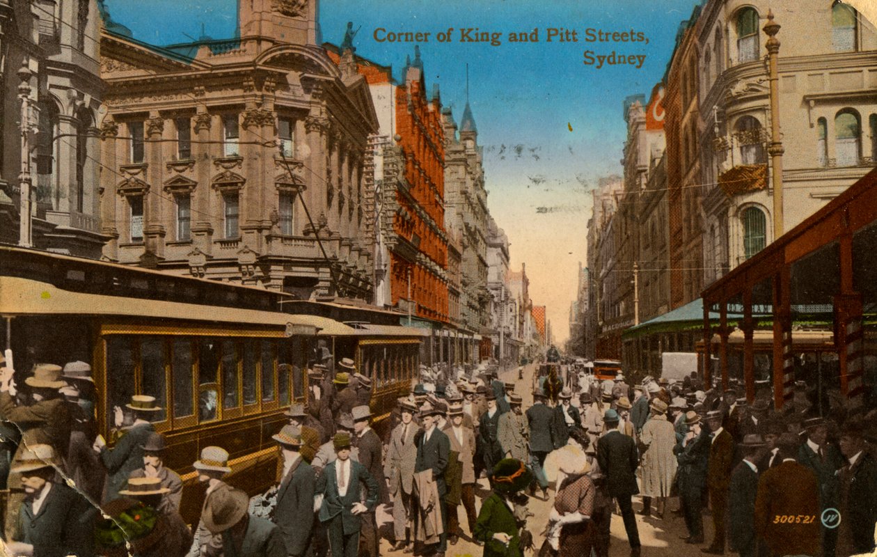 Corner of King and Pitt Streets, Sydney, New South Wales, Australia, 1917 tekijältä Unbekannt