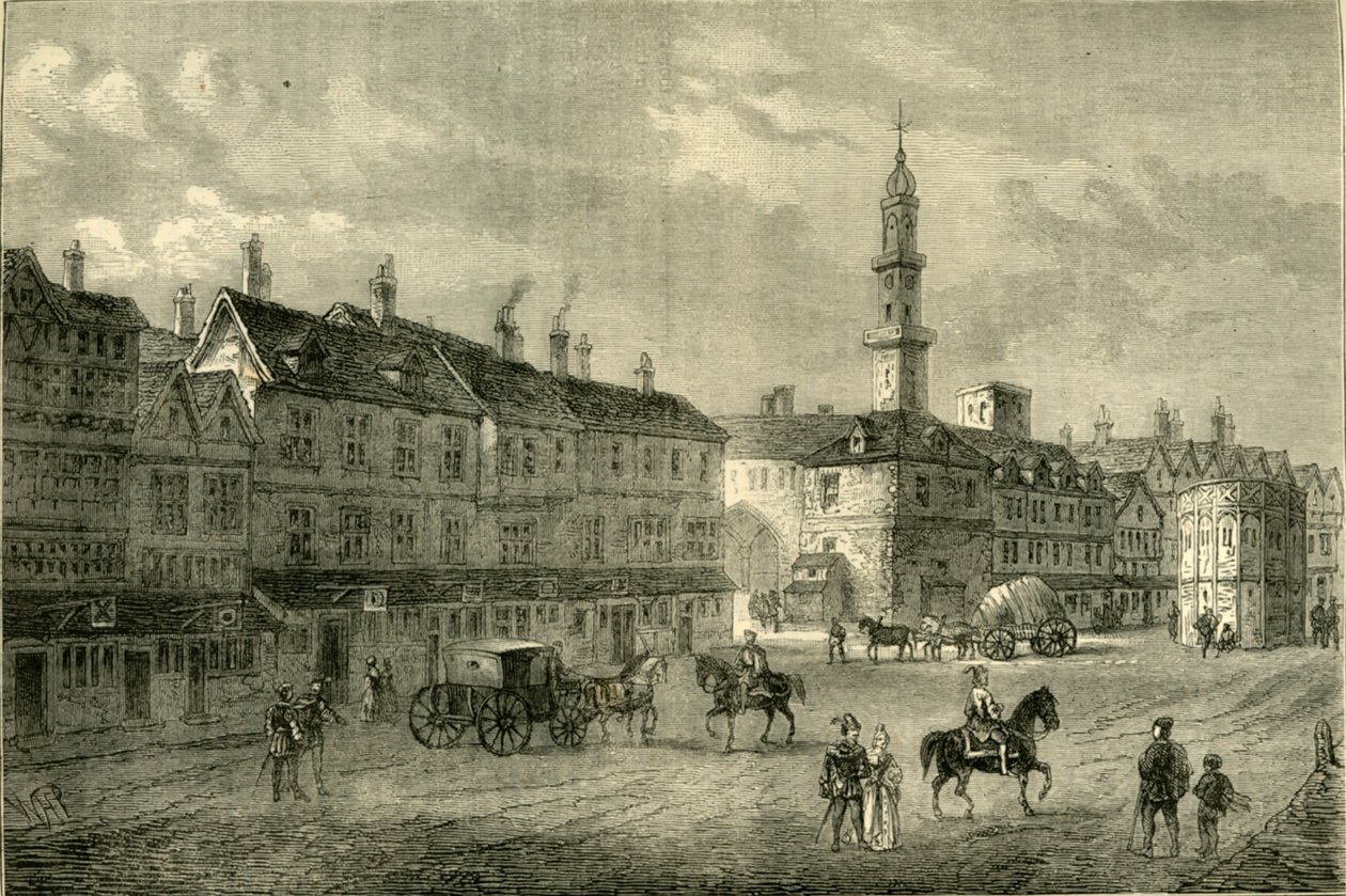 Cornhill vuonna 1630, vuonna 1872. tekijältä Unbekannt