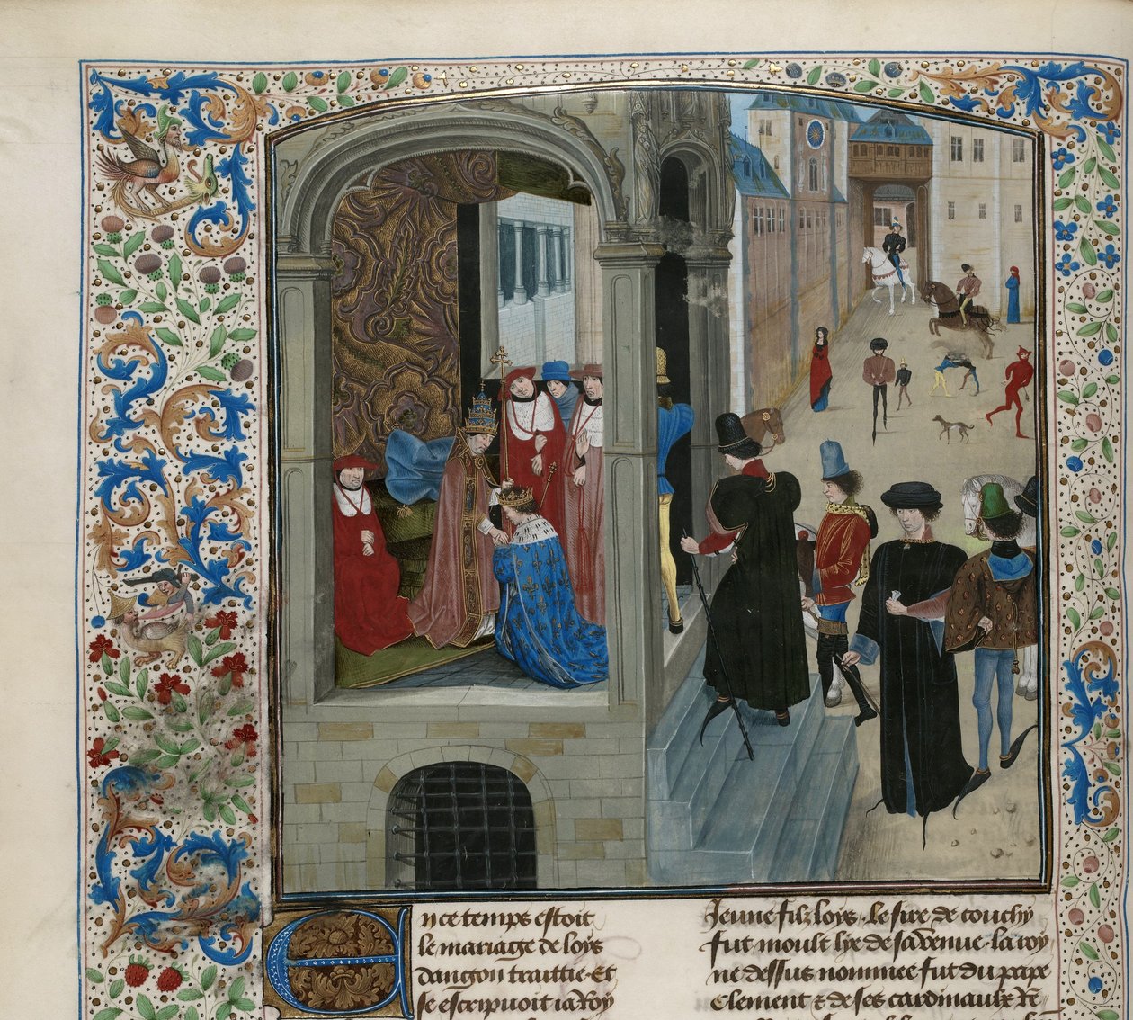 Kaarle VI:n kruunaus, noin 1470-1475. tekijältä Unbekannt