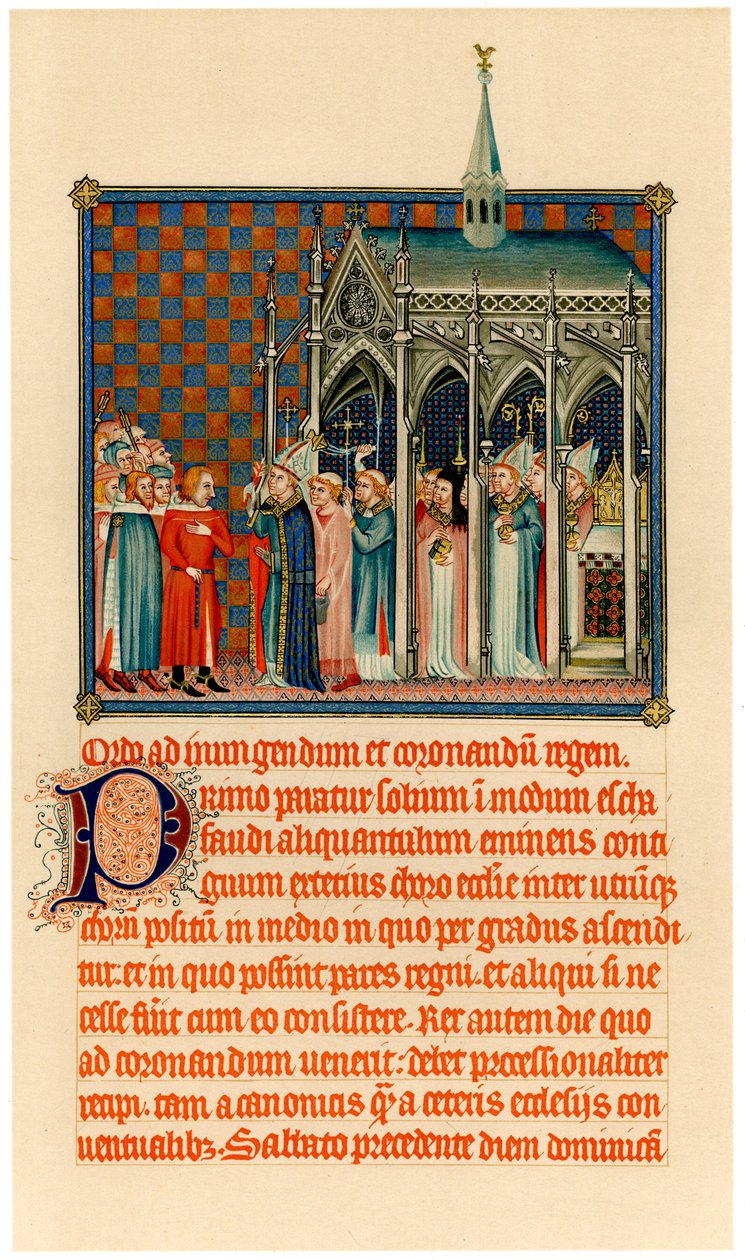 Kaarle V:n kruunaus, c1365 tekijältä Unbekannt