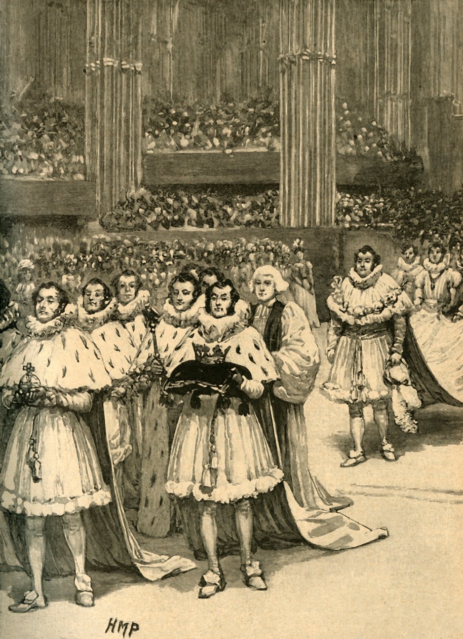 Kuningas Vilhelm IV:n kruunaus: kuninkaallinen kulkue, Westminster Abbey, Lontoo, 1830 c1890. tekijältä Unbekannt