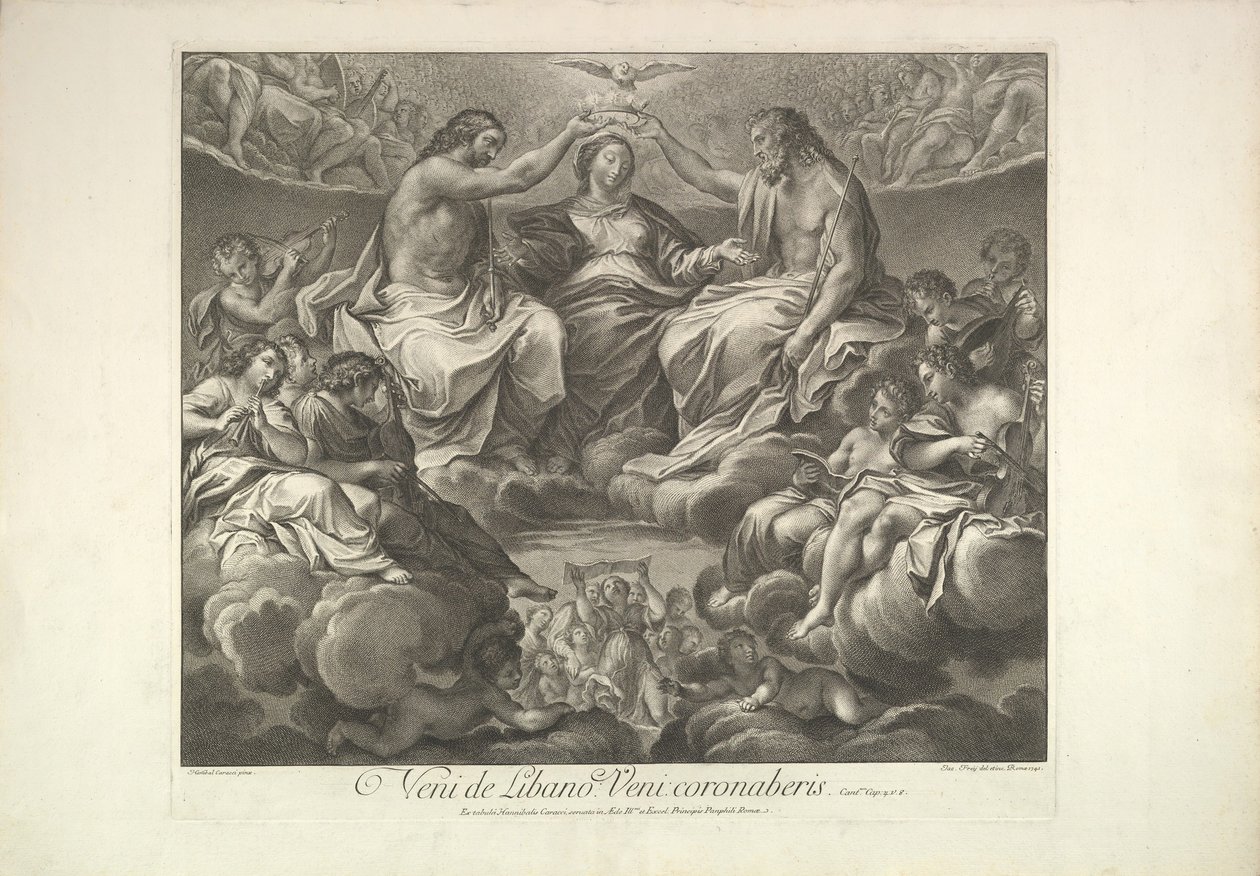 Neitsyen kruunaus, 1741. tekijältä Unbekannt