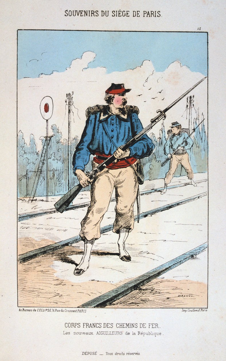 Corps Francs des Chemins de Fer, Pariisin piiritys, 1870-1871 tekijältä Unbekannt