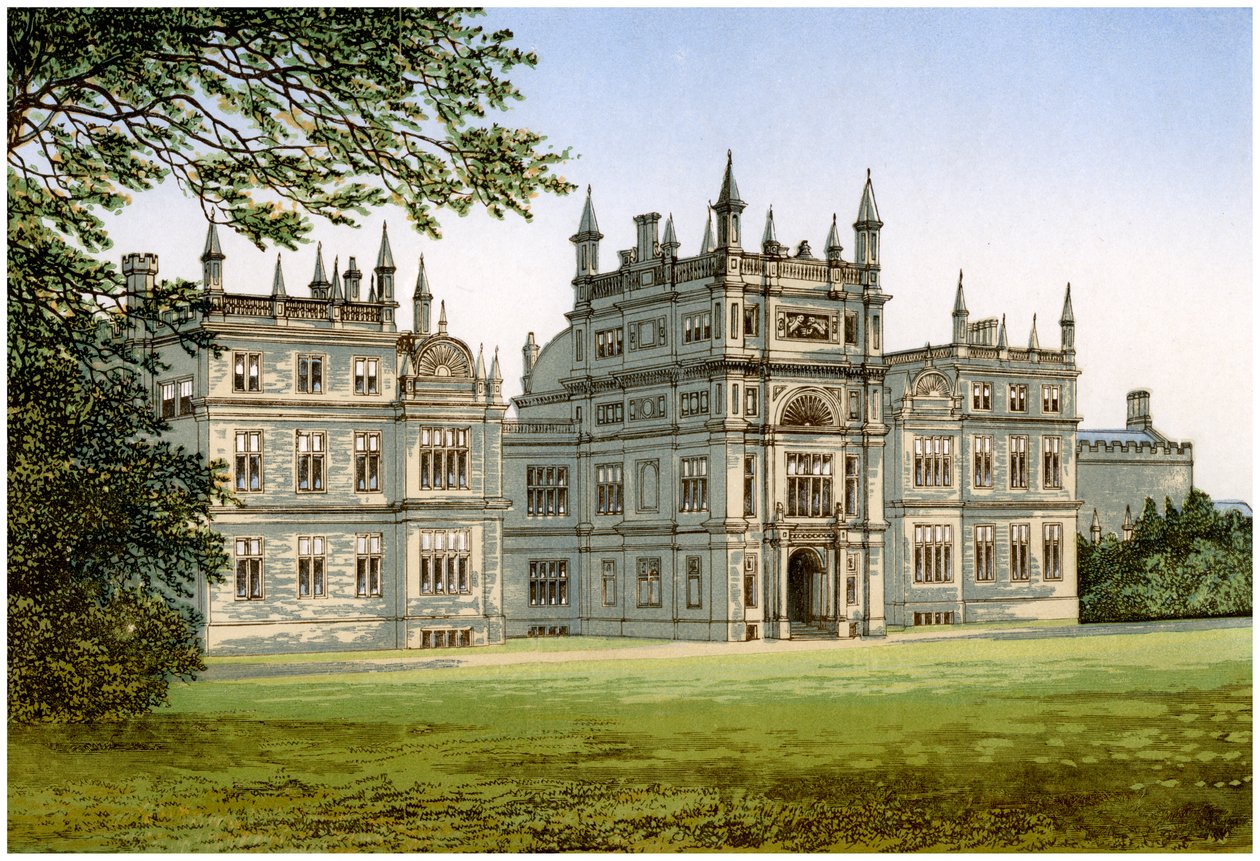 Corsham Court, Wiltshire, Lord Methuenin koti, vuodelta 1880 tekijältä Unbekannt