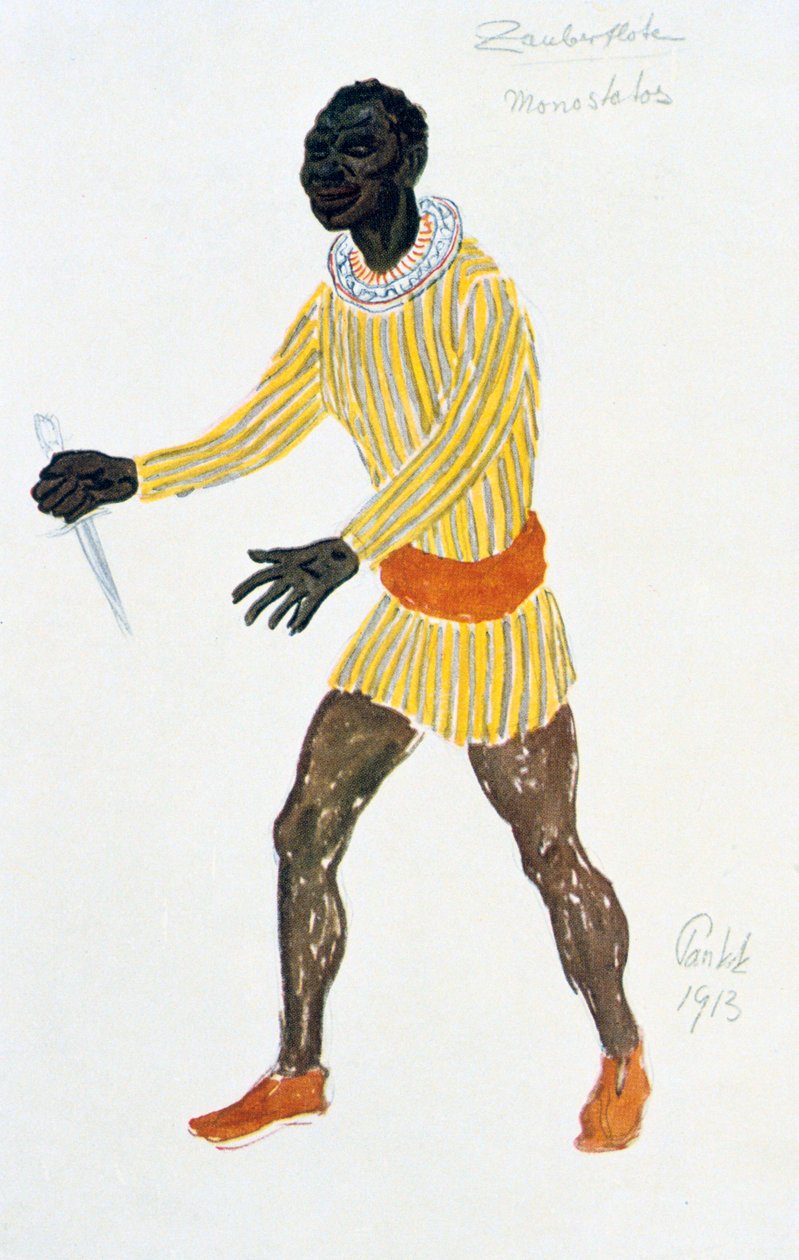 Pukusuunnittelu Monostatosille, 1913 tekijältä Unbekannt