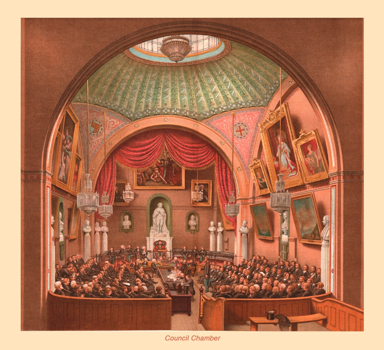 Council Chamber London Guildhall, 1886 tekijältä Unbekannt