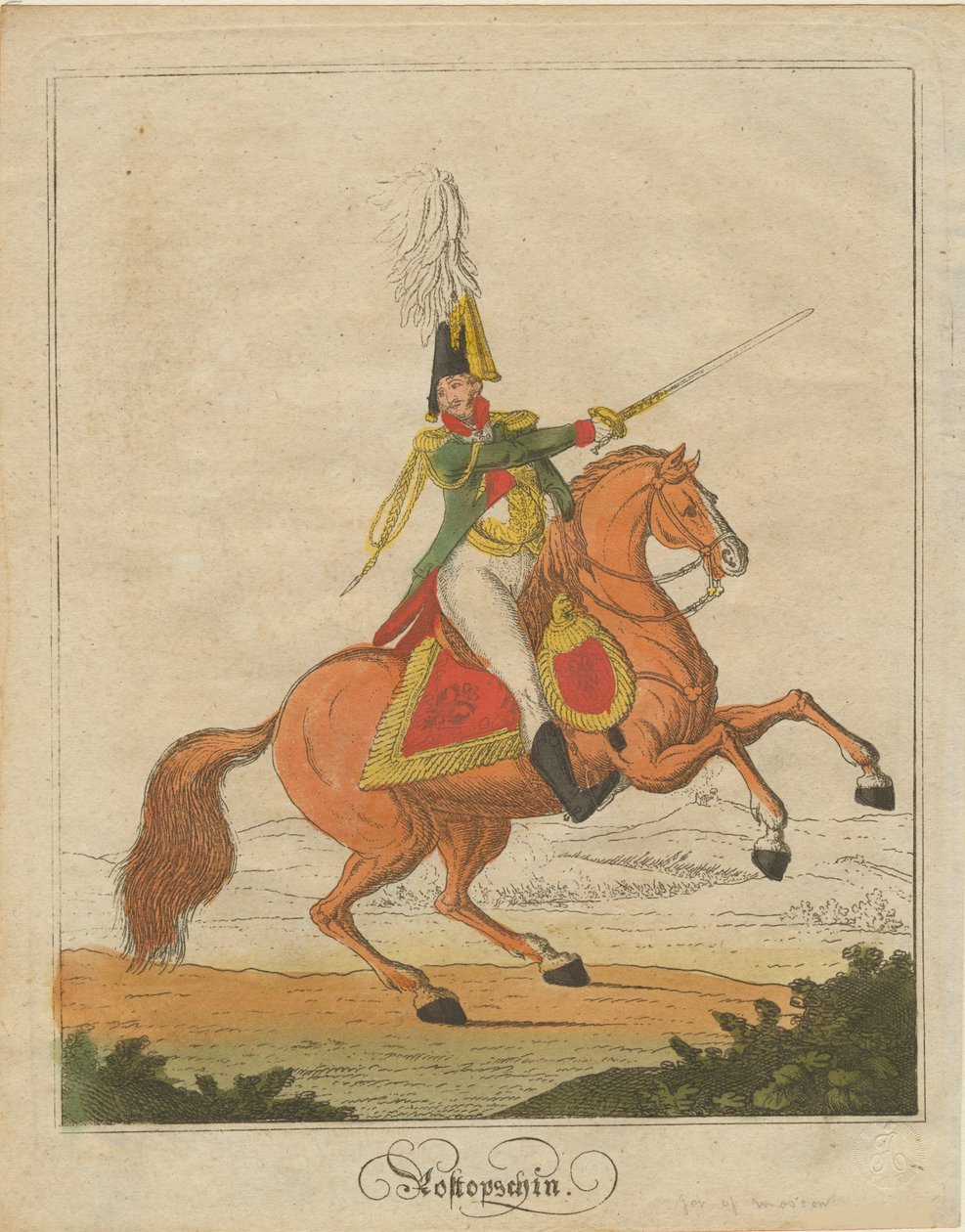 Kreivi Fjodor Vasilyevich Rostopchin 1763-1826, 1812 tekijältä Unbekannt