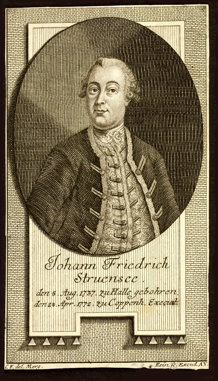 Kreivi Johann Friedrich Struensee 1737-1772, 1772. tekijältä Unbekannt