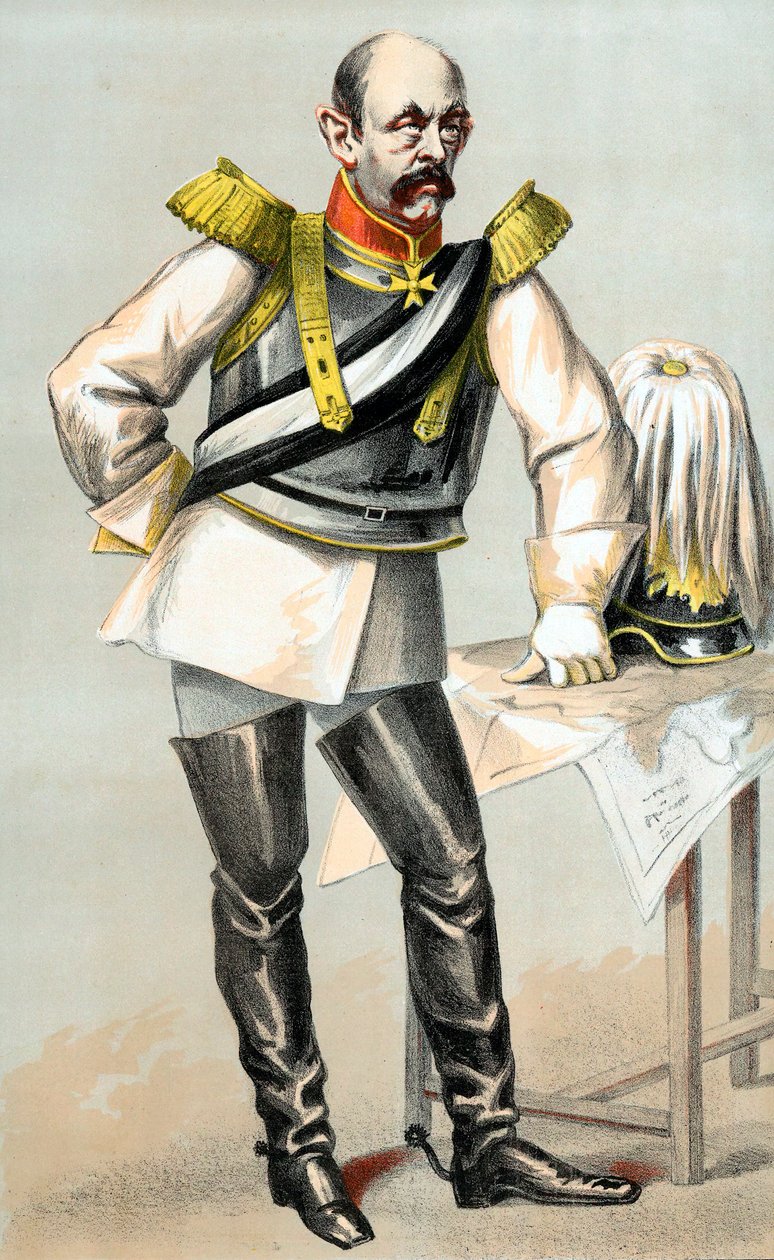 Kreivi Otto von Bismarck, Preussi-Saksan valtiomies, 1870 tekijältä Unbekannt