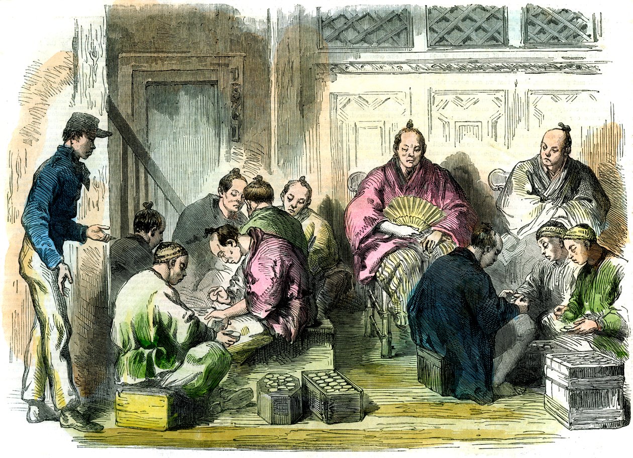Lasketaan korvausrahat herra Richardsonin murhasta Japanista, 1863 tekijältä Unbekannt