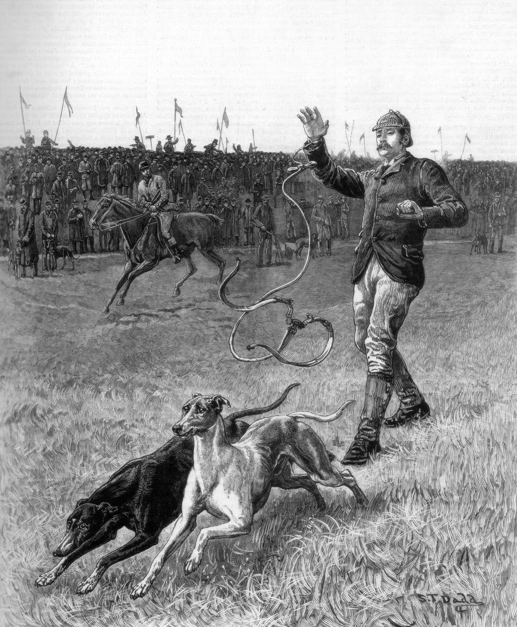 Kurssi: Slipping the Greyhounds, 1887 tekijältä Unbekannt