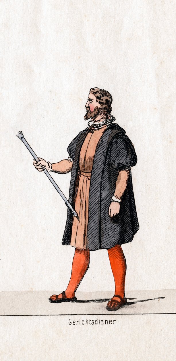 Tuomioistuimen pukusuunnittelu Shakespearen näytelmään Henry VIII, 1800-luku tekijältä Unbekannt
