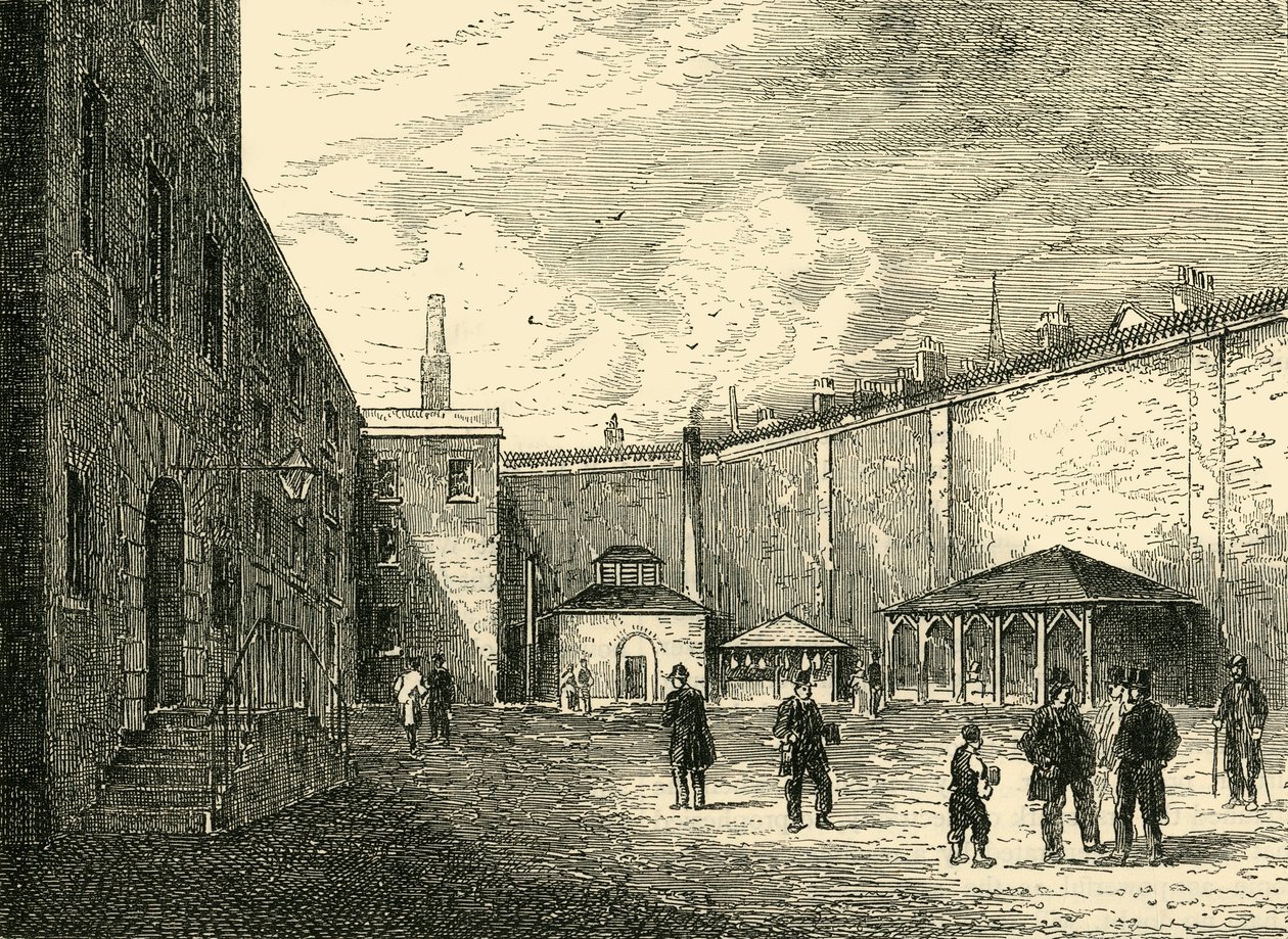 Fleetin vankilan sisäpiha, n. 1872. tekijältä Unbekannt