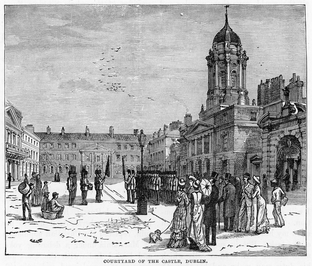 Linnan sisäpiha, Dublin, 1800-luku tekijältä Unbekannt