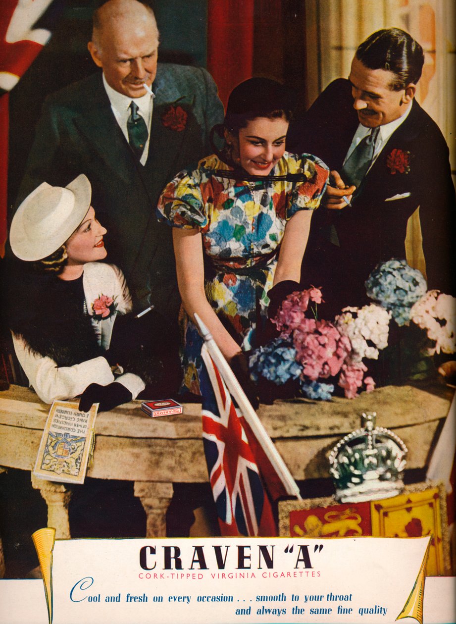 Craven A korkkikärkiset Virginia-savukkeet, 1937 tekijältä Unbekannt