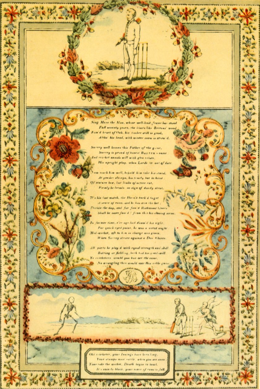 "Cricket Song in Honest of Honest Baxter of Surrey", 1839, 1947. tekijältä Unbekannt